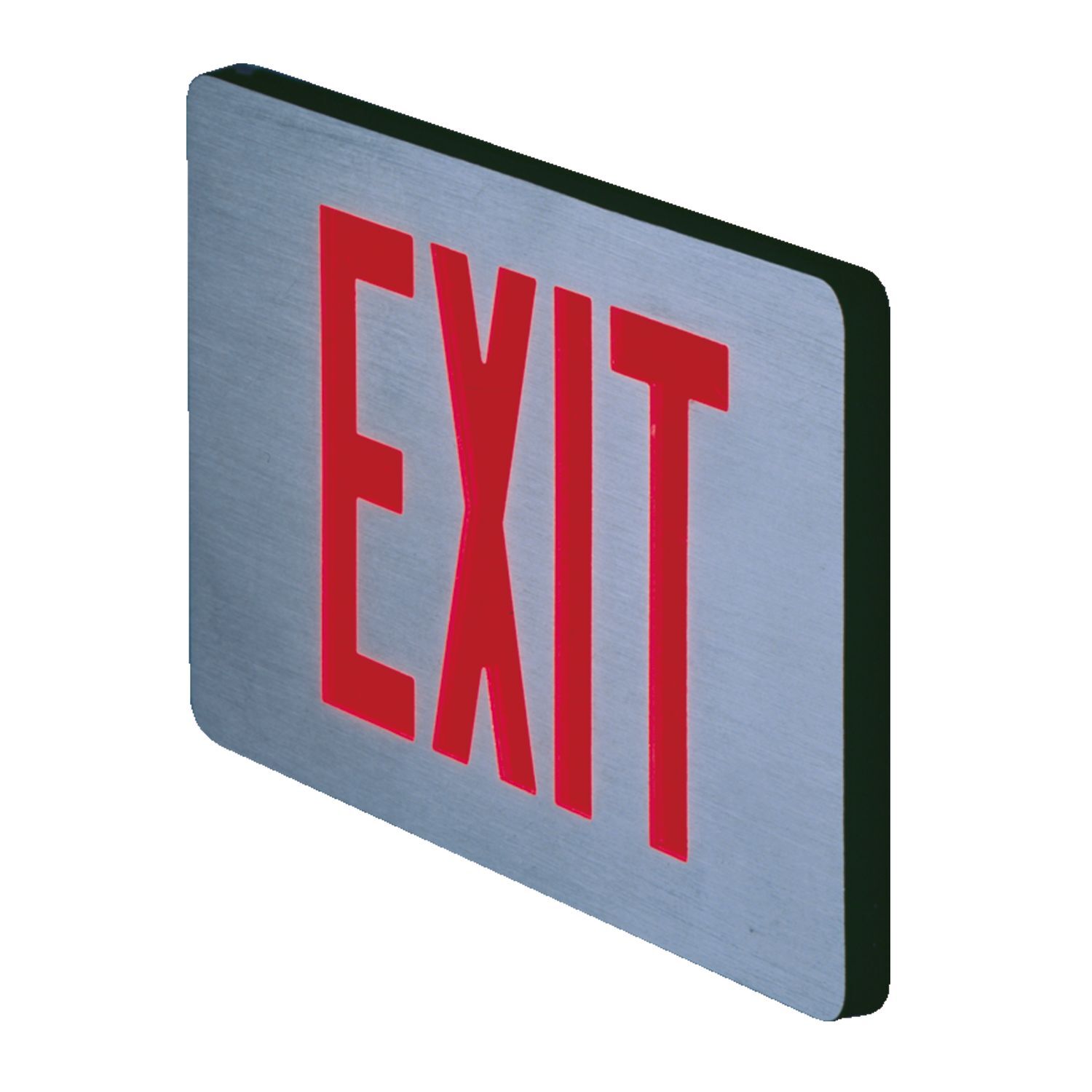 TPX71R Sure-Lites TPX Thin Profile Exit Light, LED Lamp, 120/277 V, Brushed Housing, EXIT Legend