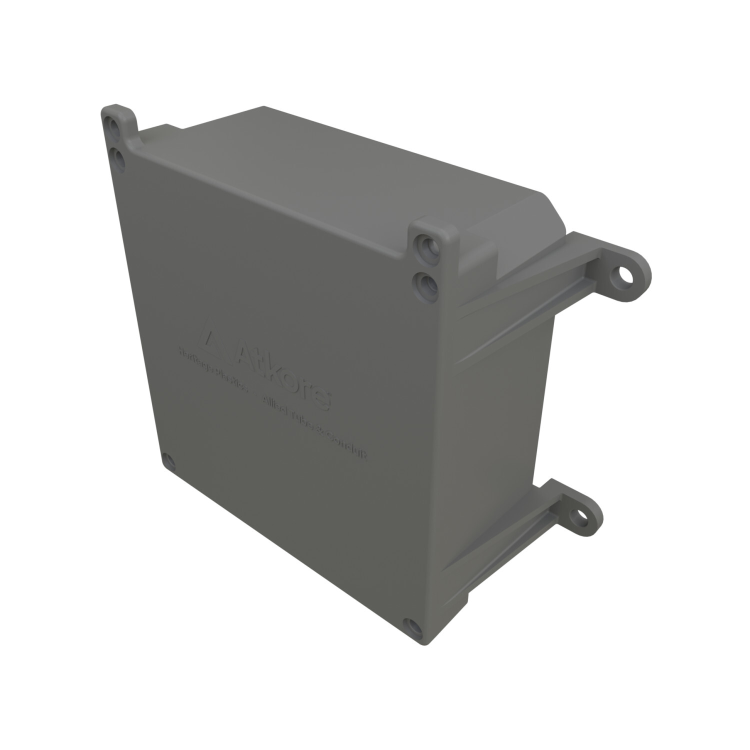 925082 Junction Box With Brass Screw Insert, 12 x 12 x 4 in, PVC