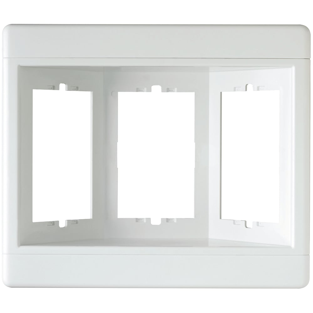 TV3WW Three-Gang Recessed TV Box (Frame Only), White