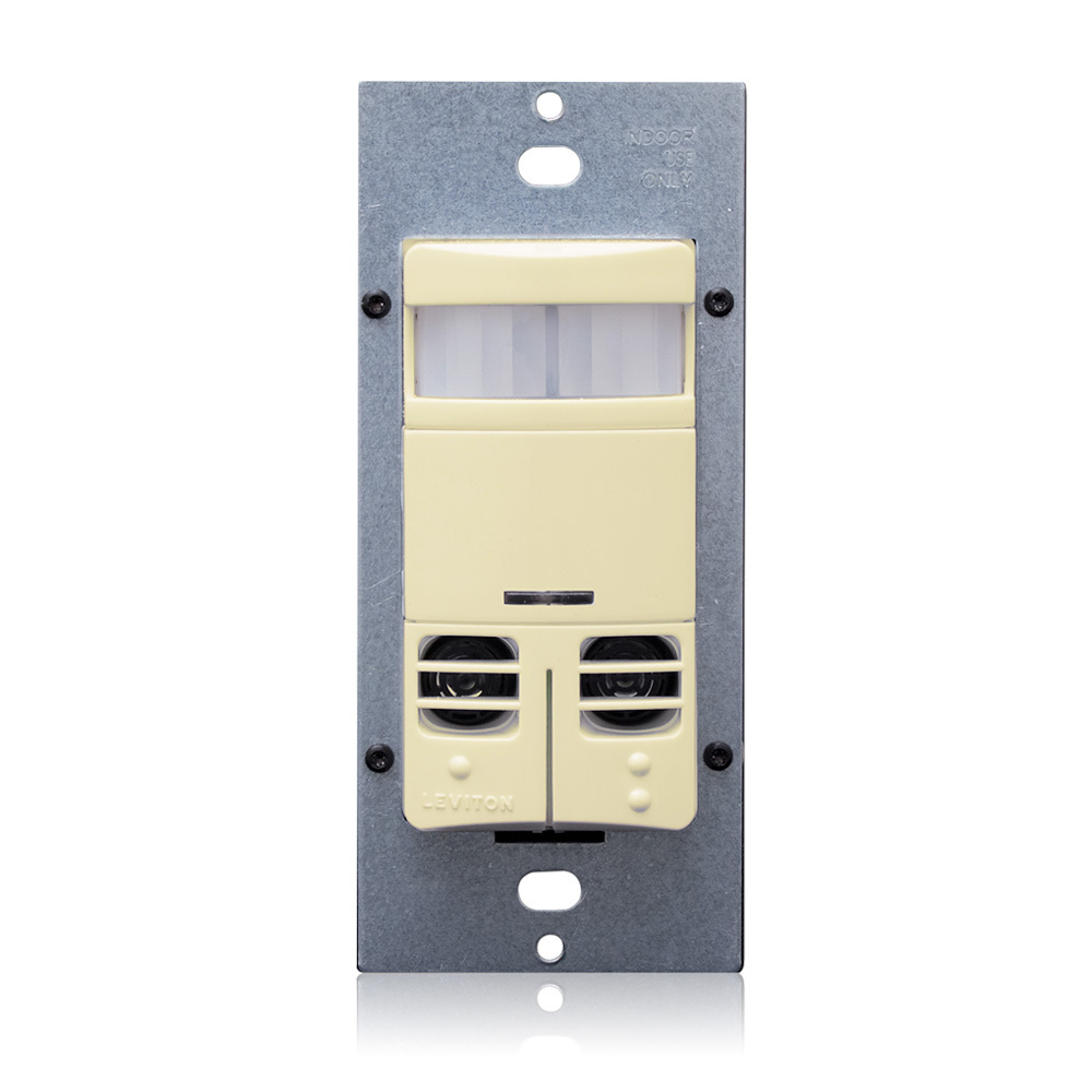 OSSMD-MAI 1-Pole Dual Relay Self Adjusting Occupancy Sensor With Neutral Wire, 120/230/277 V AC, PIR/Ultrasonic Sensor, 2400 sq-ft Coverage, 180 deg Viewing