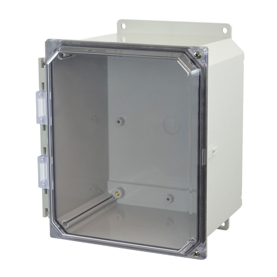 10x8x6 PC ENCL CLEAR HNG SCR CVR FLNG