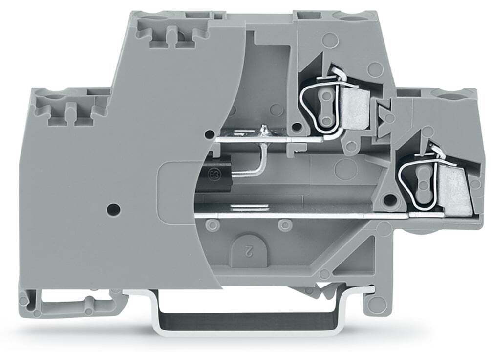 280-944/281-589 280 Terminal Block, 24 V DC, 20 A, 28 to 14 AWG Wire, 4 Poles, DIN Rail Mounting