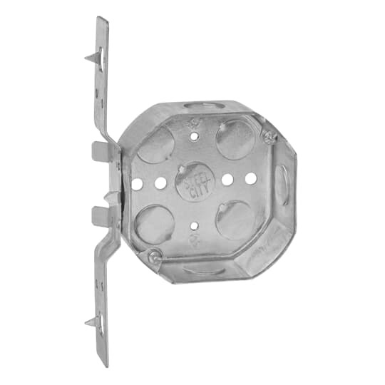 54151-V-1/2 Steel City Drawn Style Ceiling Box, Steel, 15.8 cu-in Capacity, 1 Outlets, 7 Knockouts, 1-1/2 in D