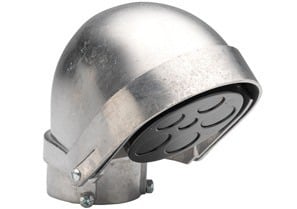 1256-S Bridgeport Single Screw Set Screw Service Entrance Cap, 2 in, (6) 9/16 in, 3/4 in, 1 in Hole, For Use With IMC/Rigid Conduit, Aluminum