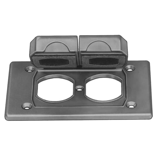 CWPDR-FS T&B FS/FD Weatherproof Device Box Cover With (2) Spring Door, 2-13/16 in L x 4-9/16 in W, Die Cast Aluminum