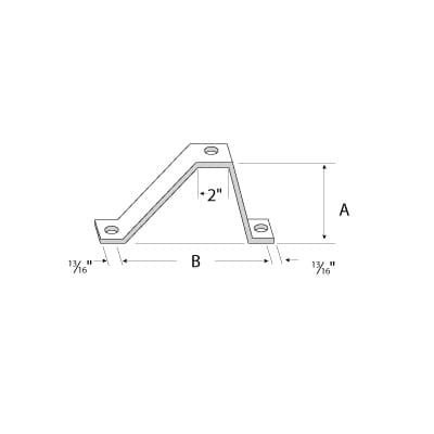 AN270-3 Superstrut Wall Ladder Bracket, (3) Holes, 10 in L x 10 in W, Steel