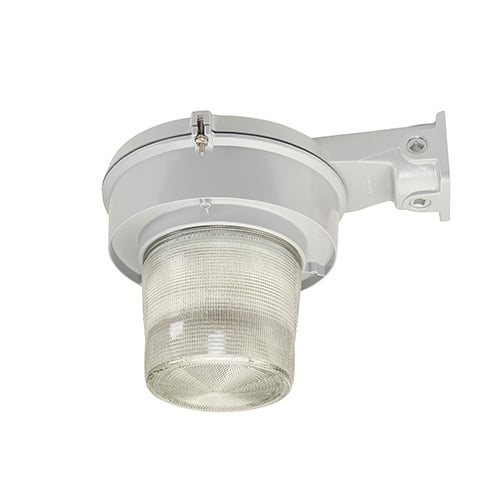 MLLEDR25D5BU Mercmaster Cylindrical Enclosed Gasketed Low Profile General Purpose Luminaire With NEMA 5 Globe, (30) LED Lamp, 26 W Fixture, 120 to 277 V AC, Painted Gray Epoxy Powder Coated Housing