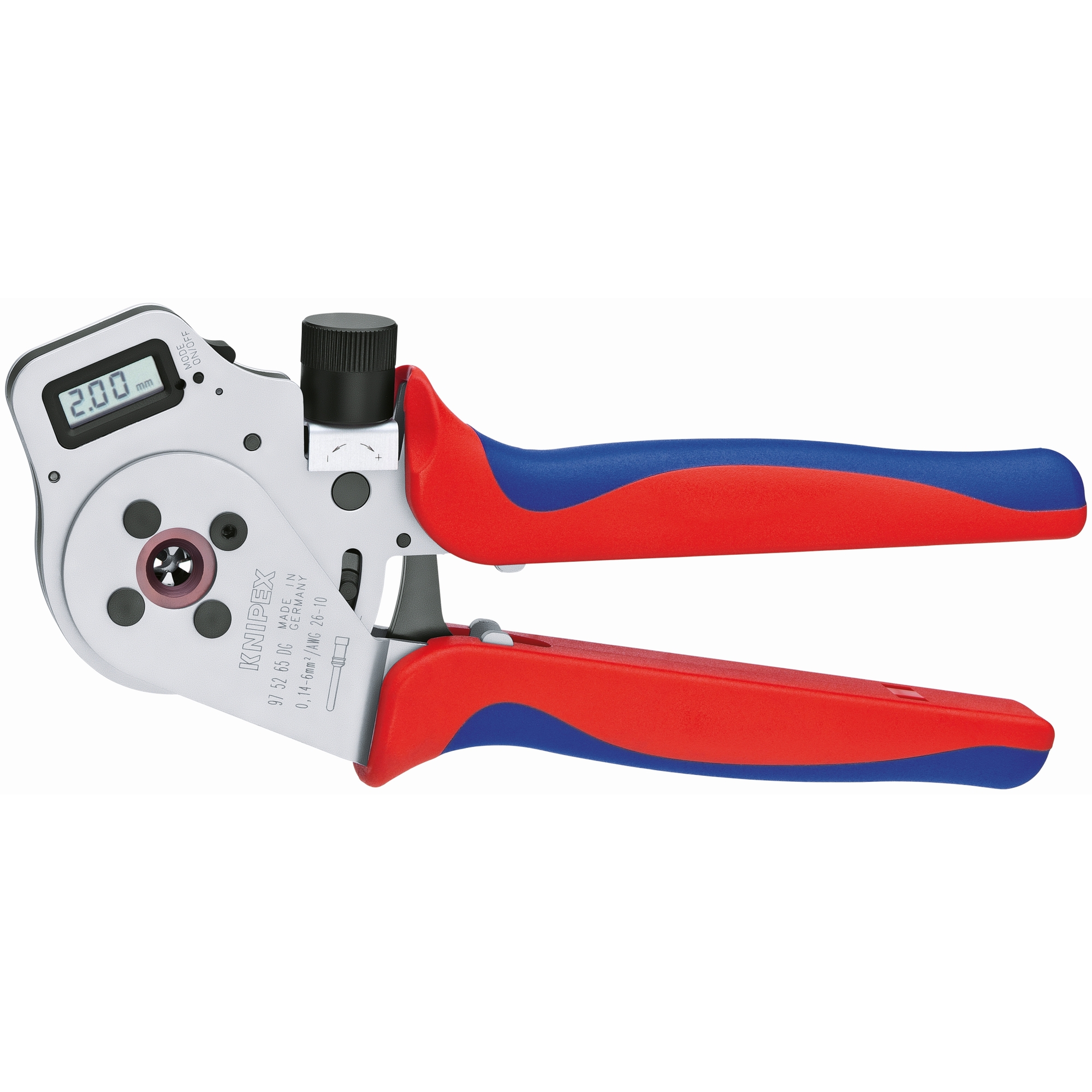 Digital Crimping Pliers-Four Mandrel For Turned Contacts, 10 in., Multi-Component, Four-Mandrel Crimp, 1 Crimp Position