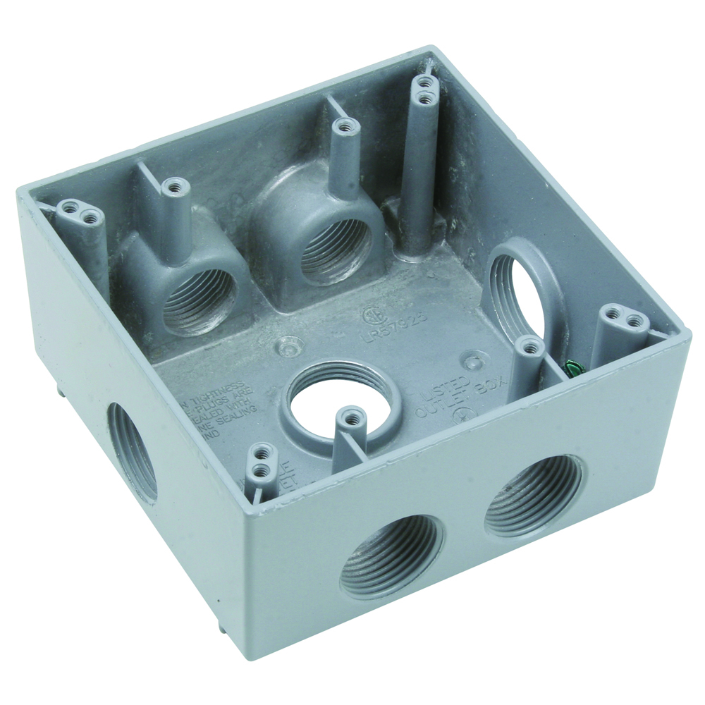 WPB382 Weatherproof Two Gang Box, Gray