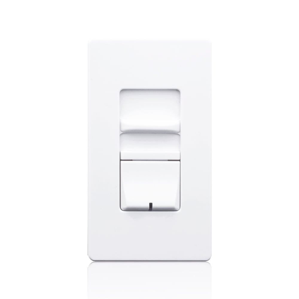 AWSMT-IBW Renoir Architectural Wall Box Dimmer With Thin Heat Sink, 120/277 V AC, 1 Pole, White