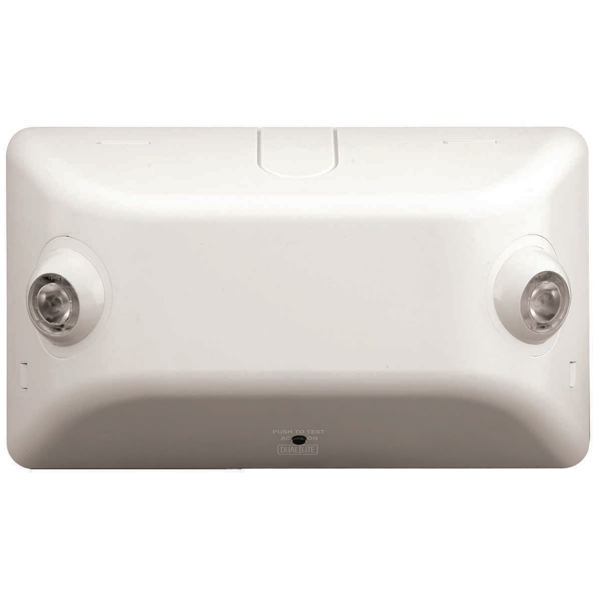 EV2 EV Series Architectural Emergency Lighting Fixture, 1.1/1.43/1.45 W LED Lamp, 120/277 V AC, 2 Heads, Thermoplastic