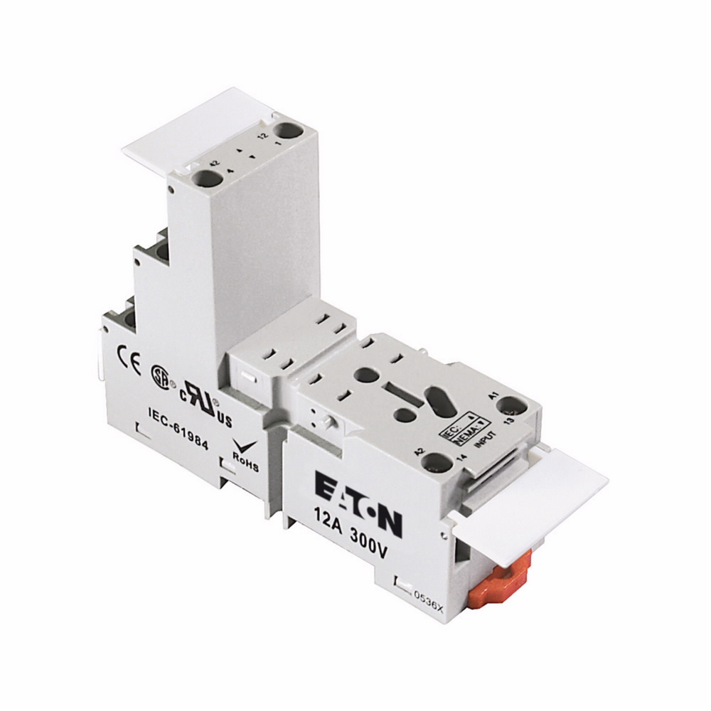 D2PAL Relay Socket, 300 V AC, 12 A, For Use With D2PR2 and D2PF2 Relay, 8 Pin, 1 Pole