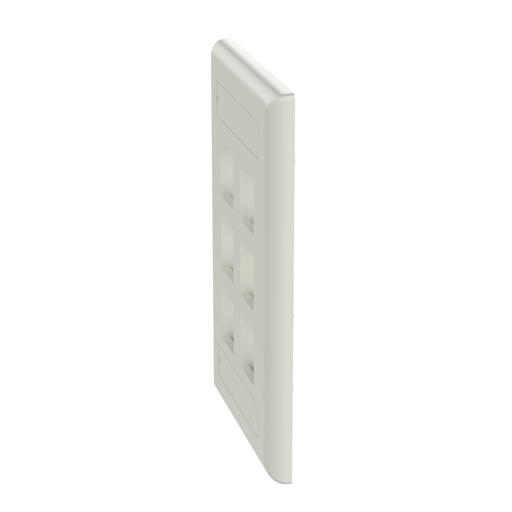 NK6FIWY NetKey Flat Vertical Faceplate, 1 Gangs, 6 Ports, Keystone Module, Fastened Mount, ABS