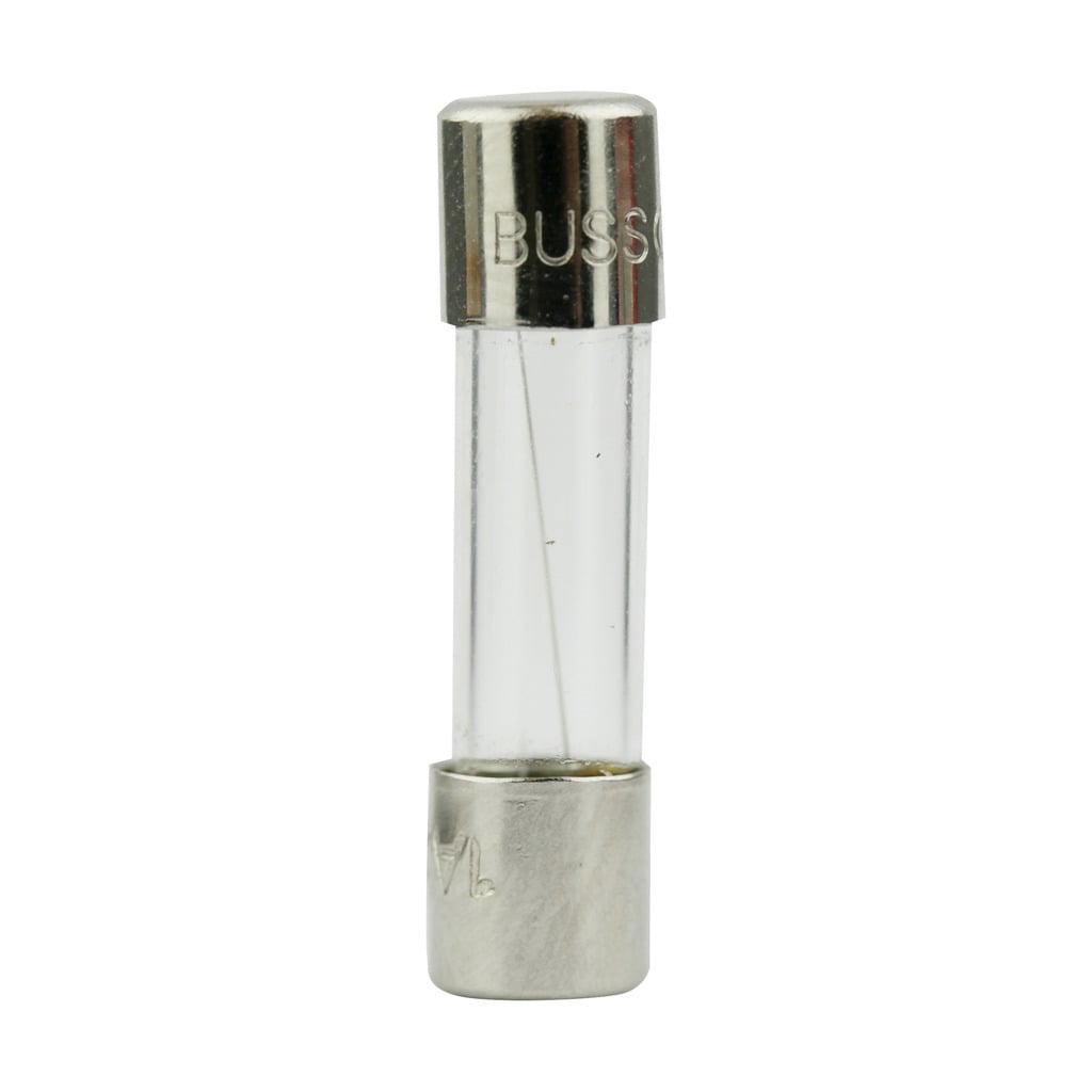 BK/GMC-63-R Electronic Medium Small Dimension Time Delay Fuse, 63 mA, 250 V AC/32 V DC, 35 A at 10 kA Interrupt, Cylindrical Body