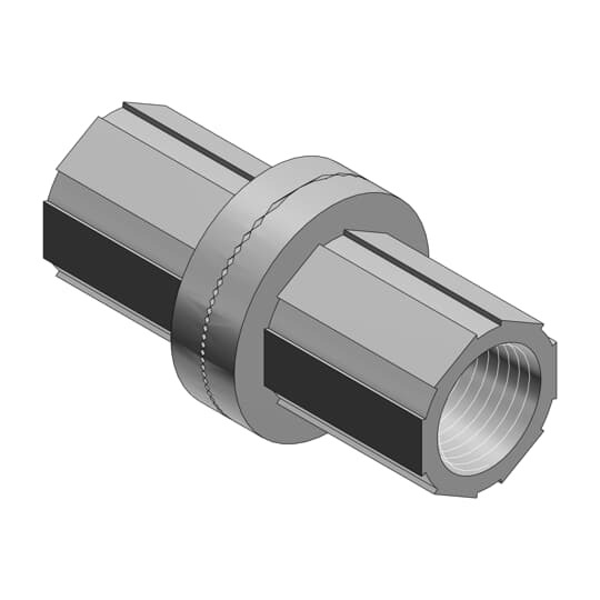 H075TBFA T&B Straight Threaded Through Bulkhead Fitting, 3/4 in, For Use With Rigid/IMC Conduits, Aluminum
