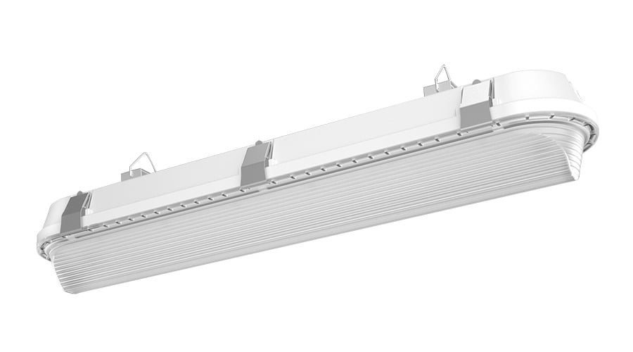SHARK2-25W/D10 Dimmable Enclosed Gasketed Linear Washdown, 25 W Fixture, 120 to 277 VAC, White Housing