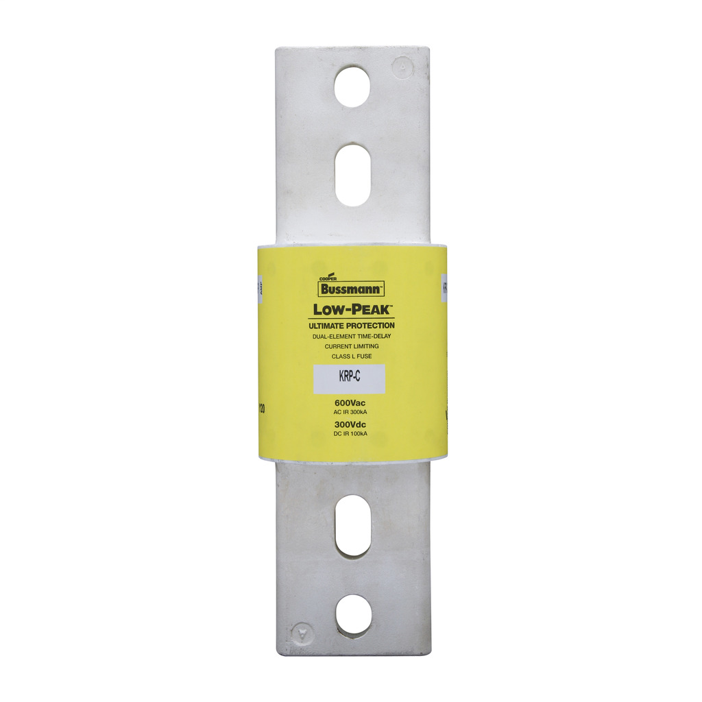 KRP-C-1800SP Low-Peak Current Limiting Time Delay Fuse, 1800 A, 600 V AC/300 V DC, 300/100 kAIC Interrupt, L Class, Cartridge Body