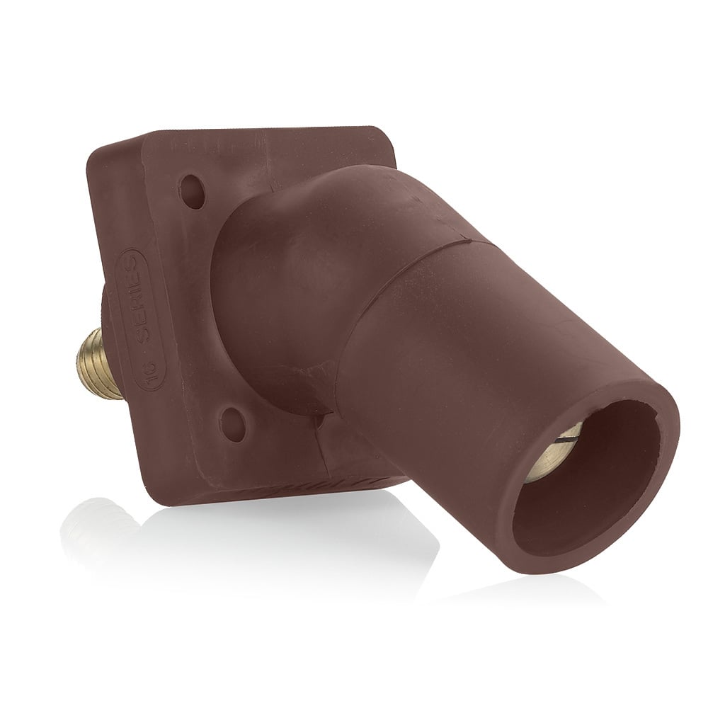 16R29-UH Rhino-Hide 16 Series 45 deg Cam Type Female Single Pole Receptacle, 600 V AC/DC, 400 A, 2 to 4/0 AWG Wire, Threaded/Stud Connection, NEMA 3R NEMA Rating