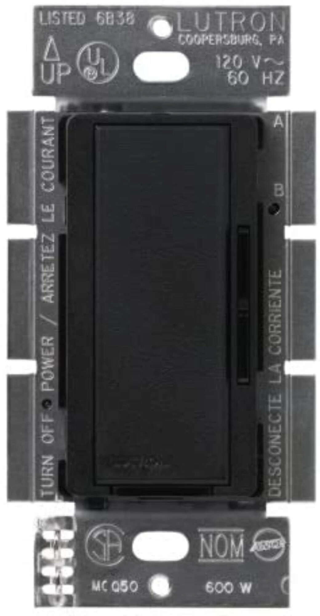 MSC-AD-MN Maestro Companion Dimmer Switch, Multi-Location for Maestro Dimmers/Timers/Sensors, Midnight
