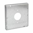 Eaton Crouse-Hinds series Square Surface Cover, 4-11/16", Raised surface, Steel, For one single receptacle 1-13/32" diameter, 9.0 cubic inch capacity