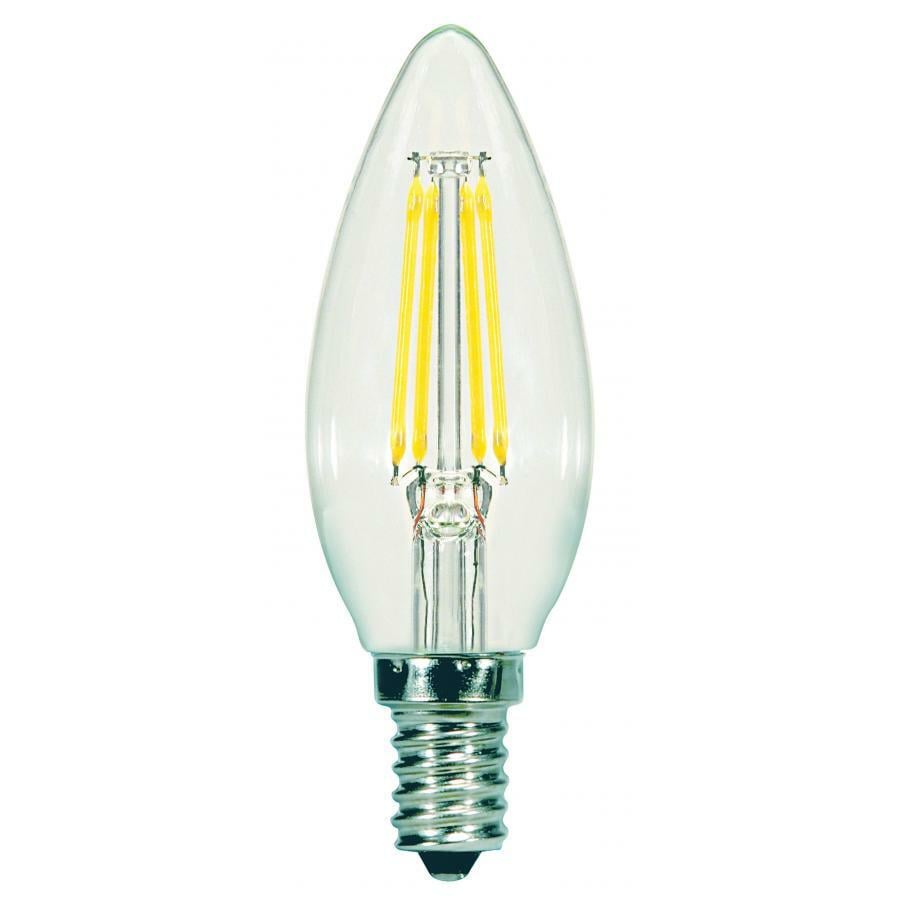 S21706 Omni-Directional LED Lamp, 6 W, 60 W Incandescent Equivalent, E12 to E26 Lamp, B11 Shape, 500 Lumens