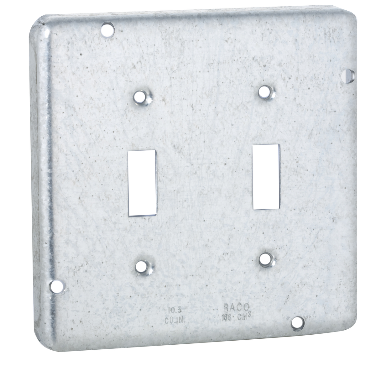 881RAC Square Exposed Work Cover, 4.69 in L x 4.69 in W x 1/2 in D, Steel