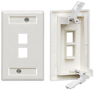 42090-2WS QuickPlate Tempo Wallplate With ID Window, 1 Gang, 4-1/2 in L x 2-3/4 in W, Plastic, Fastened Mount