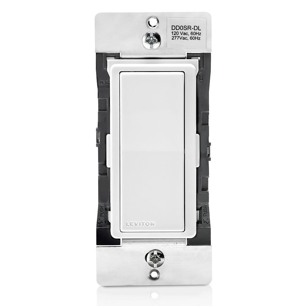 DD0SR-DLZ Decora Matching Remote Switch With LED Locator, 120/277 V AC, On/Off Operation, White