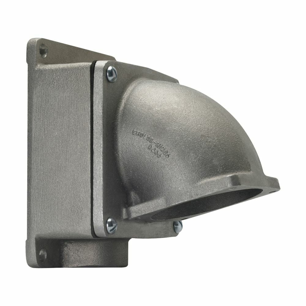 AJ67 15 deg Dead End Back Box, 8 in H x 5-7/8 in W x 8 in D, For Use With 60/100/150 A Receptacles and Motor Plugs, Cast Aluminum