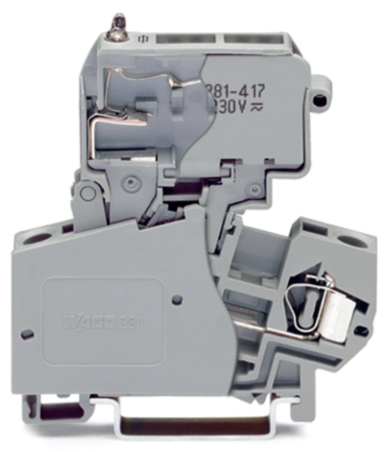 281-623/281-418, 800 V, 10 A, 28 to 12 AWG Wire, 2 Poles, DIN Rail Mount