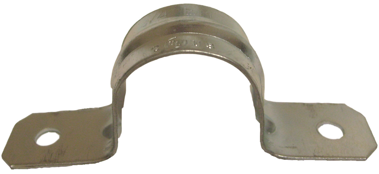 SE50-2KON 2-Hole Conduit Strap, 1/2 in, For Use With EMT Conduit, Steel, Zinc Plated