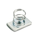 Nut, Short Spring, Size 3/8 Inch, Electro-Galvanized Steel, For use with B Series Channels and Inserts
