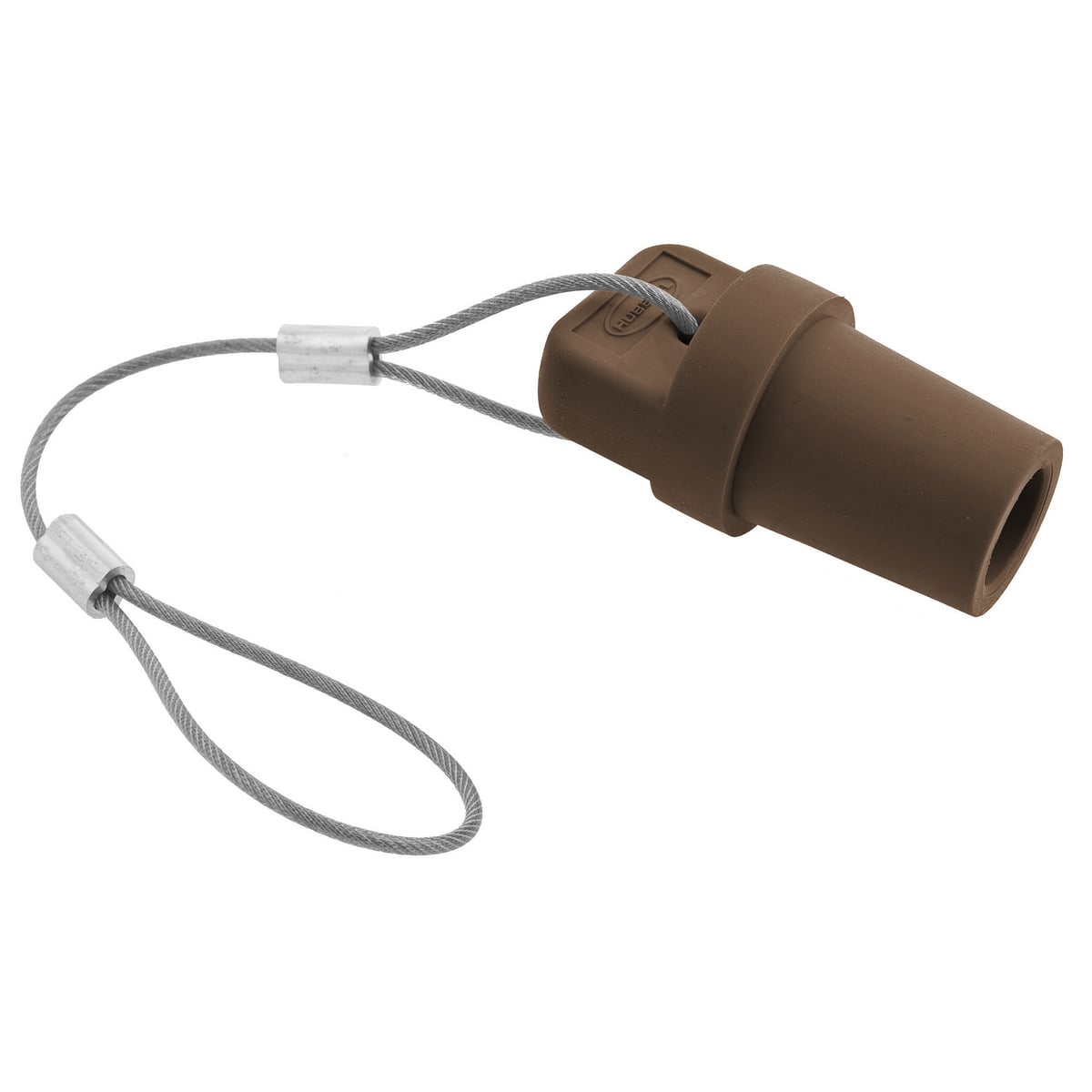 HBLMCAPBN 16 Series 1-Pole Heavy Duty Standard Cord Mount Pressure Screw Terminal Protective Cap, For Use With 16 Series 300/400 A and 600 V AC/250 V DC Male Devices, Composite, Brown