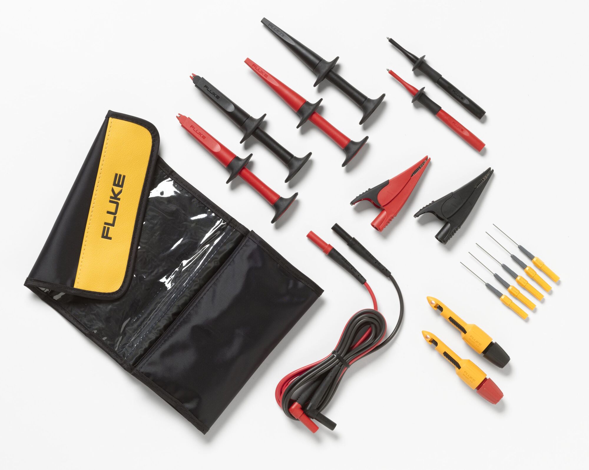 TLK282 SureGrip Deluxee Automotive Test Lead Kit, 17 Pieces, Black/Red
