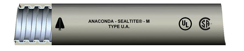 34429 Type UA Standard Liquid Tight Flexible Metal Conduit With Integral Bonding Wire, 3/4 in Trade, 1000 ft Reel L, Thermoplastic PVC