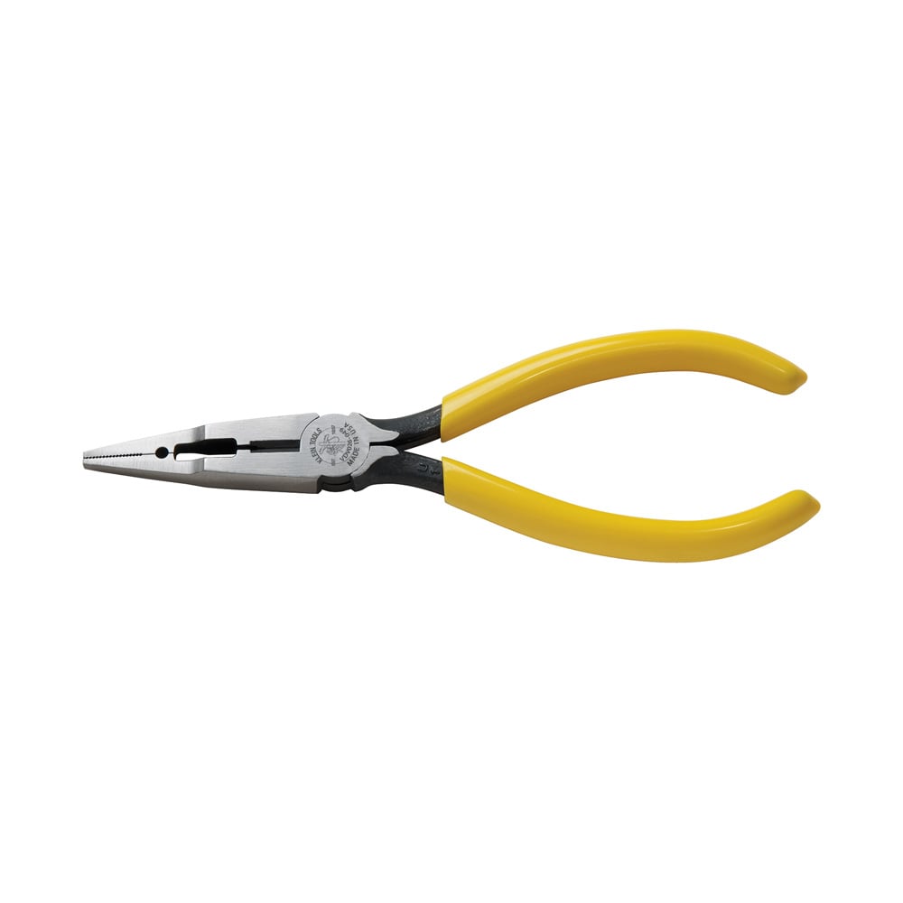 VDV026-049 Long Nose Plier, Groove Steel Jaw, 2 in L x 0.7 in W Jaw, 6.8 in OAL, 0.095 x 0.125 in W Tip