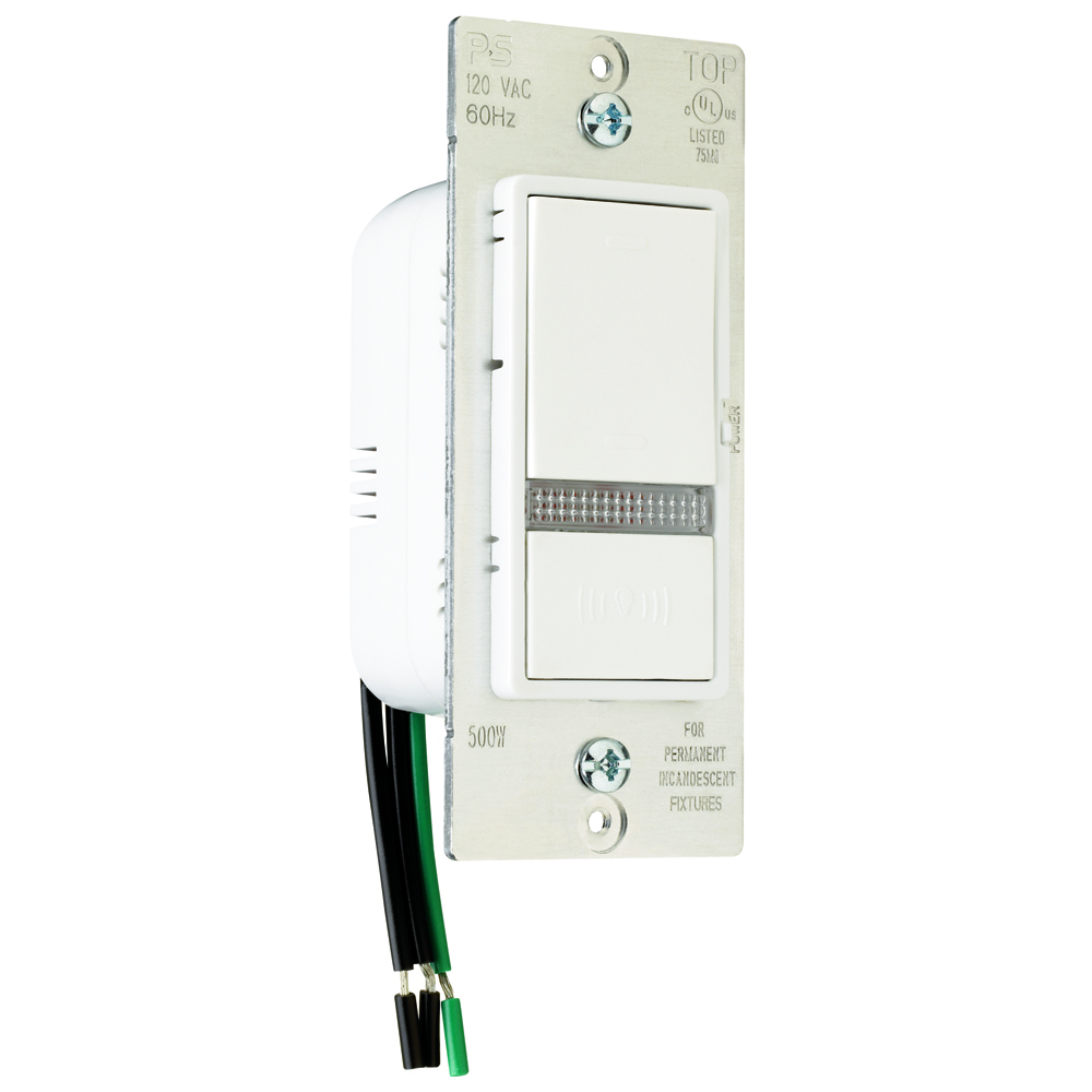 TM8LOCATORW 500W, 15 Amp Emergency Decorator Home Locator Switch, White