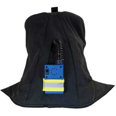 HOODVENT Series Ppe Arc Flash Hood Ventilation System, 9 in L x 6 in W x 12 in H