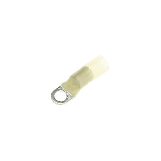RCS10-10X Sta-Kon RC Series Heat Shrinkable Insulated Ring Terminal, 12 to 10 AWG Conductor, 1.34 in L, Copper, Yellow