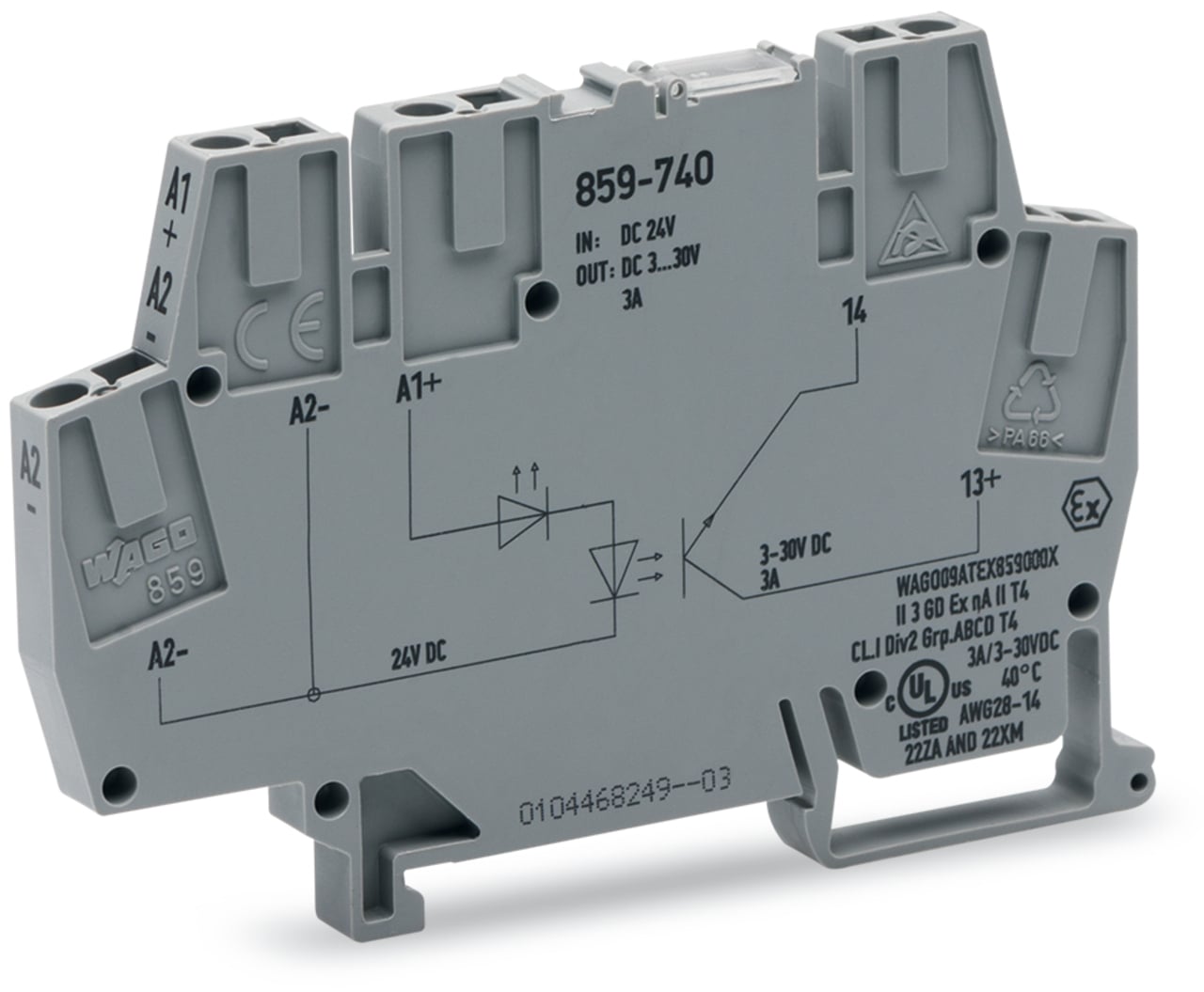 859-740 859 Optocoupler Module, 5.5 A, 300 V V Coil