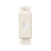 41641-T Decora QuickPort Multimedia Insert, 1 Port, Fastened Mount, Light Almond