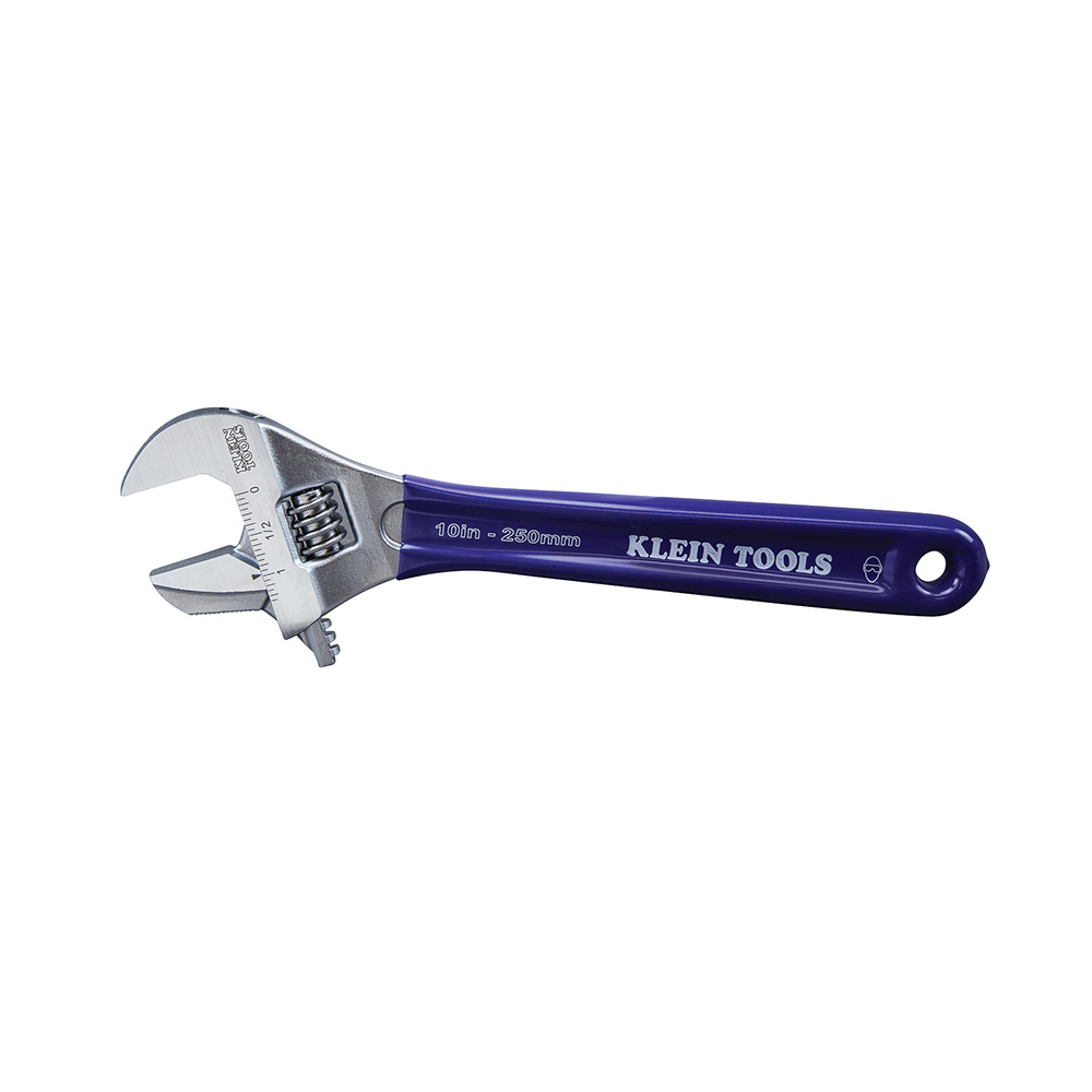D86930 Adjustable Pipe Wrench, 1-1/2 in Reversible Wrench, 10-1/4 in OAL, Steel Body, Steel