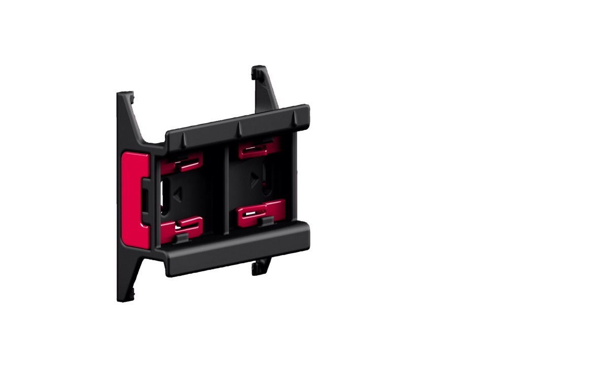 RX support rail with locking clip, W: 45 mm