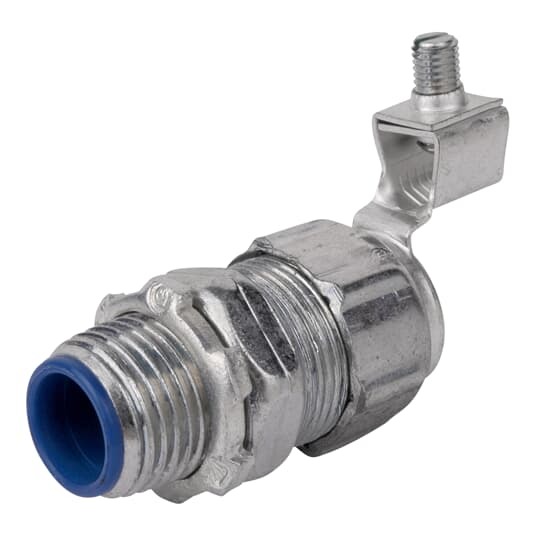 5335GR T&B External Bonding Insulated Straight Grounding Connector, 1-1/4 in Trade, Steel, Chromate Coated/Electro-Zinc Plated