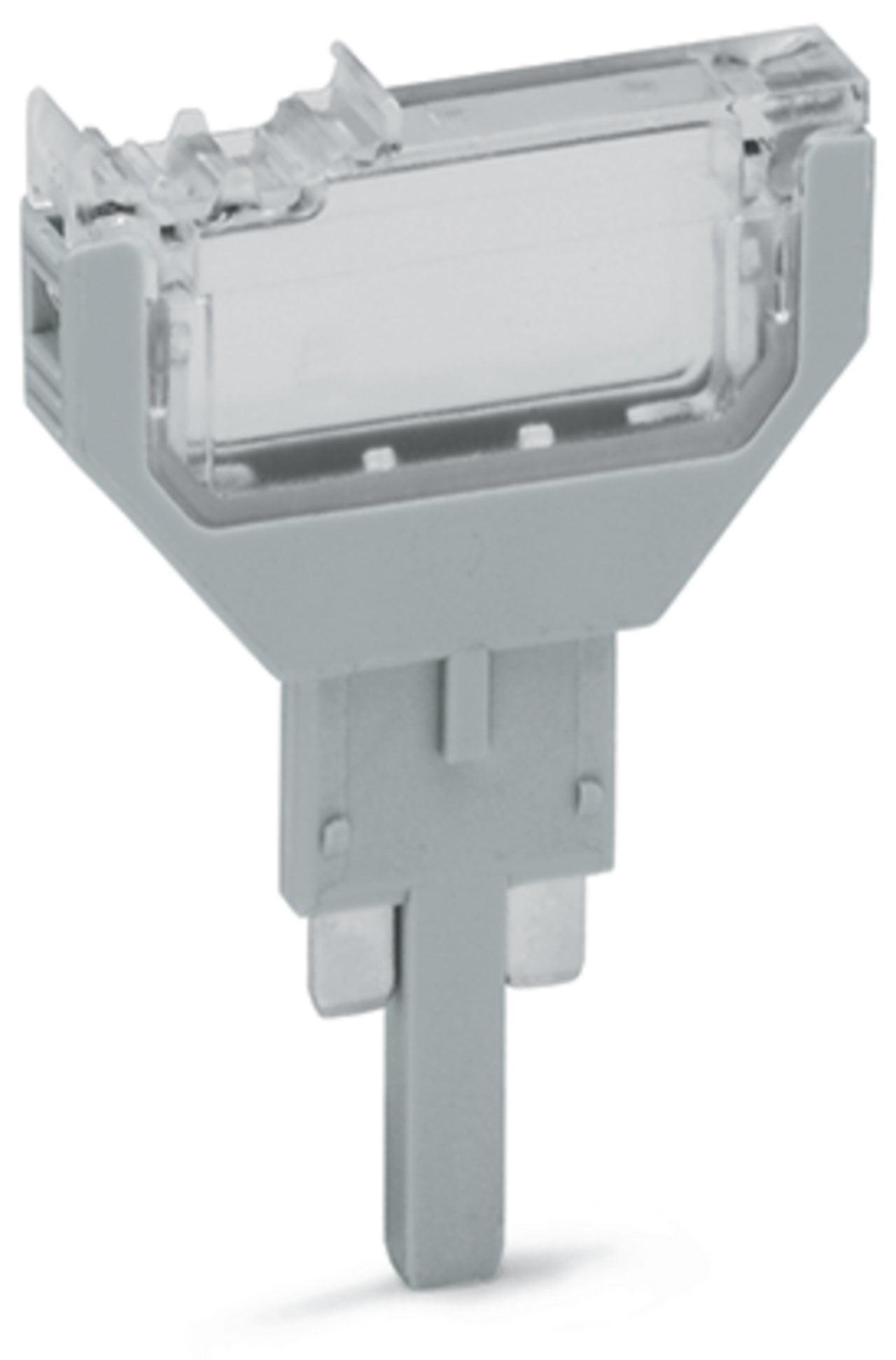 2002-800 2-Pole Empty Component Plug, 0.096 MJ Fire Load, Polyamide, Gray