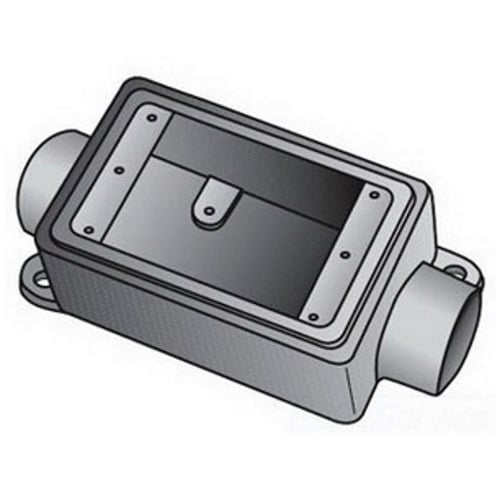 FDC175 Type FD Deep Heavy Duty Device Box With Internal Ground Screw, Feraloy Iron Alloy, 28 cu-in Capacity, 1 Gangs, 2 Outlets, 2 Knockouts, 4-11/16 in H x 2-15/16 in W x 3-1/16 in D