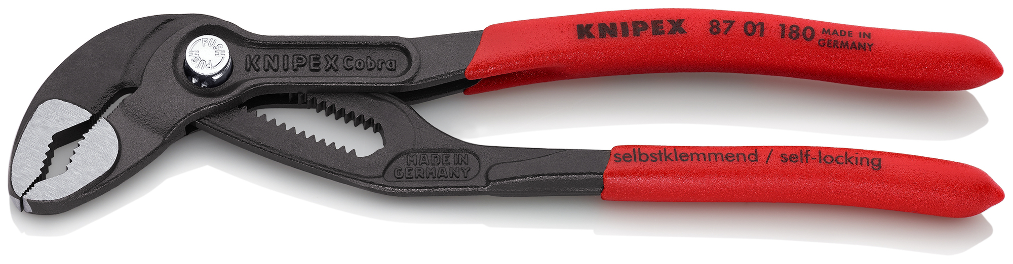 Cobra Water Pump Pliers, 7 1/4 in., Non-Slip Plastic, Bulk