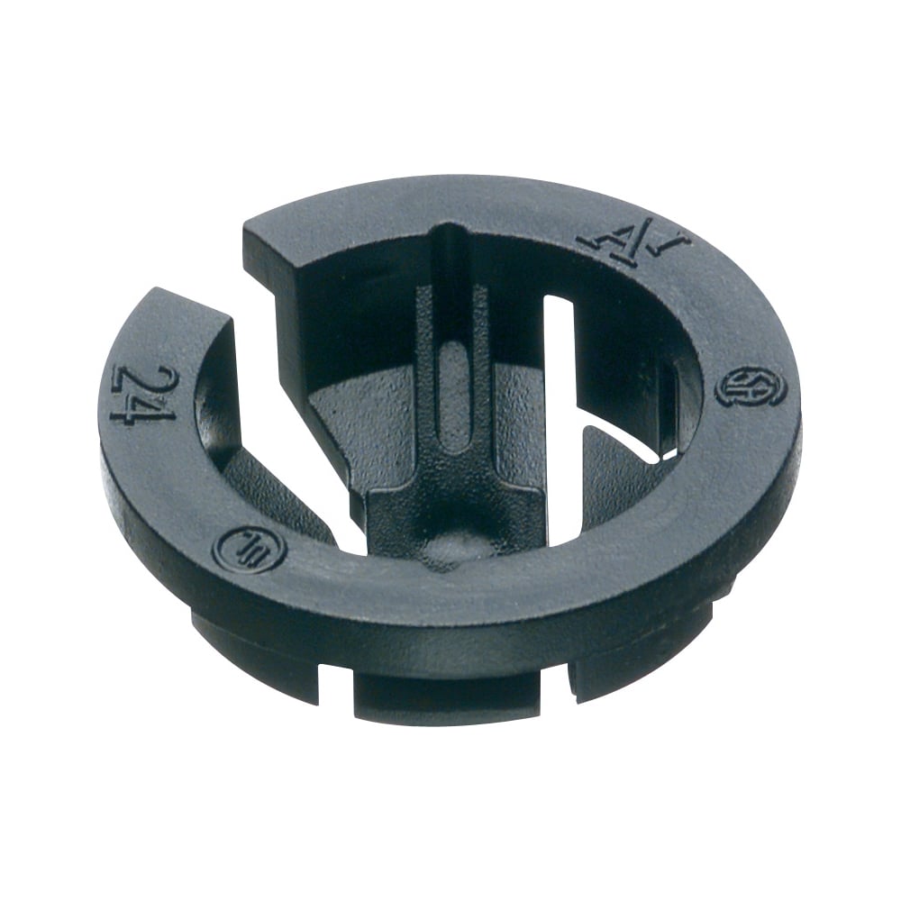NM95 Black Button Round Cable Connector, 3/4 in Trade, Plastic