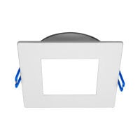 DLE621203KSQWH Edge Lit 6 in Aperture Dimmable Flat Panel Recessed LED Downlight, LED Lamp, 10.8 W Fixture, 120 V AC, Cast Aluminum Housing