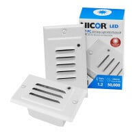 STP-10-120-WH-PC Non-Dimmable Step Light With Photocell,) LED Lamp, 120 V AC, White Powder Coated Housing